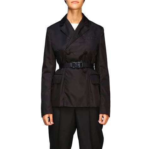 prada womens blazer|prada women's double breasted jackets.